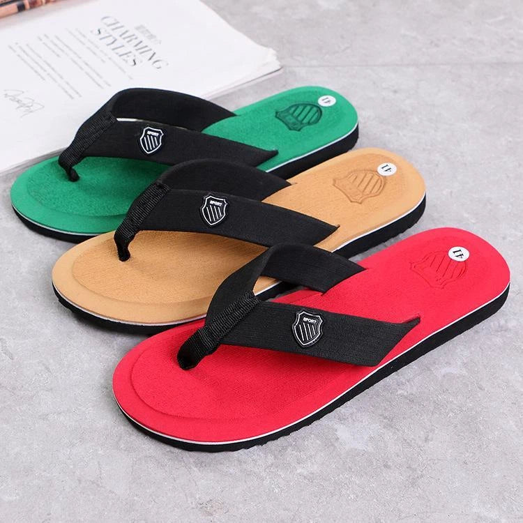 Summer Men Beach Slippers Sandals Non-slip Home Slippers Indoor House