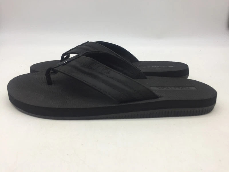 Nautica Men's Flip Flop Beach Sandal Water Slippers Black Size 10