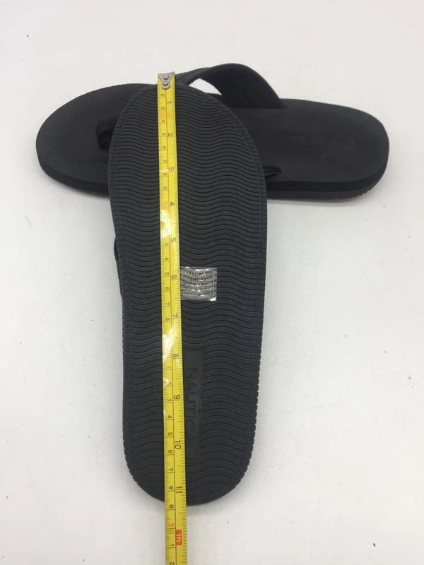 Nautica Men's Flip Flop Beach Sandal Water Slippers Black Size 10