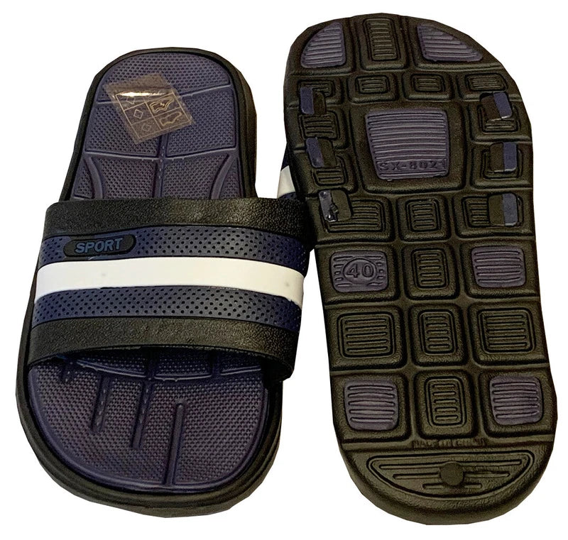 Mens Slip On Sport Sandals Slides Rubber Flip Flops Shower Slippers Pool Beach