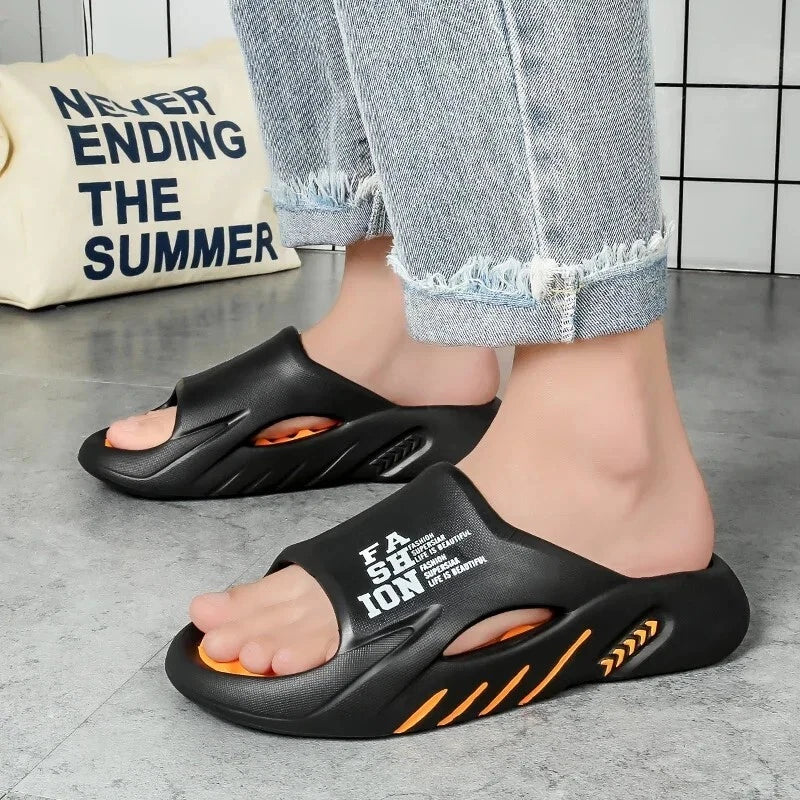 2025 Men's New Summer Massage Slippers Sandals Slides Soft EVA Beach Shoes Gift