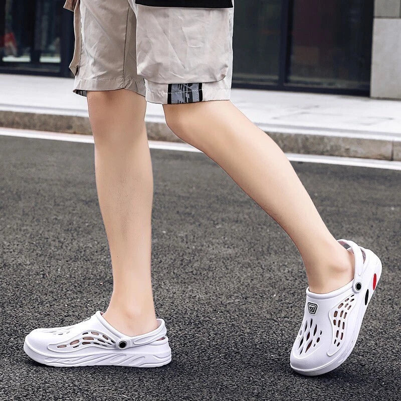Men Garden Shoes Slip-on Outdoor Beach Slippers Sandals Lightweight Breathable