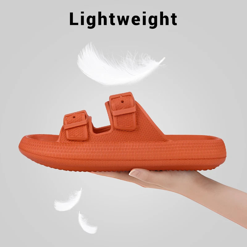 Women Men Cloud Slide Sandals Water Slippers Thicken Sole Bathroom Shoes US Size
