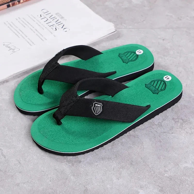Casual Flip Flops For Men Slippers Beach Sandals Summer Non-Slip Flat Slides Men