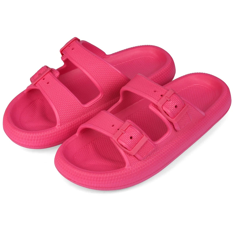 Women Men Cloud Slide Sandals Water Slippers Thicken Sole Bathroom Shoes US Size