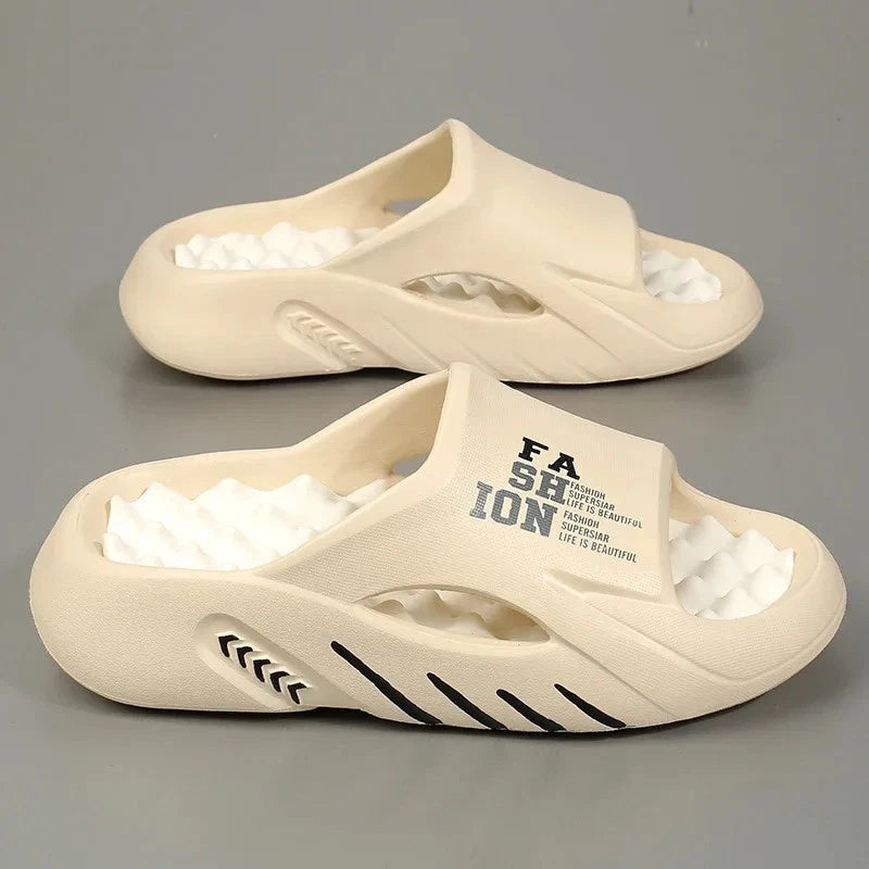 New Summer Men Massage Slippers Sides Indoor Outdoor Sandals Beach Casual Shoes