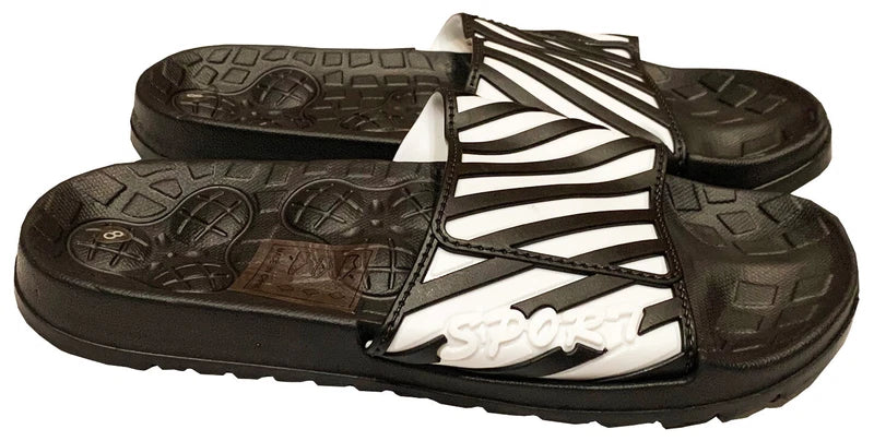 Mens Slip On Sport Sandals Slides Rubber Flip Flops Shower Slippers Pool Beach