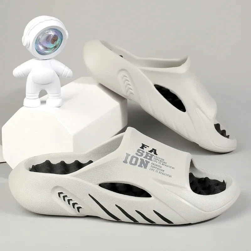 New Summer Men Massage Slippers Sandals Casual Beach Shoes Soft Sole Slides Gift