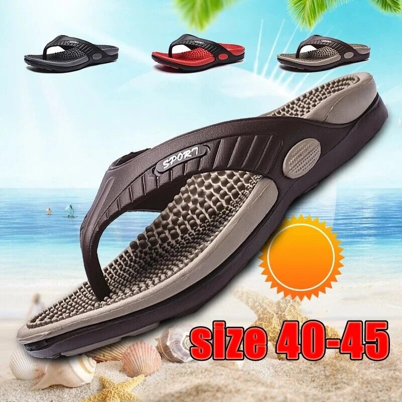 Mens Thong Flip Flops Sandals Farbic Comfort Beach Sandal Slippers US Size 6-12