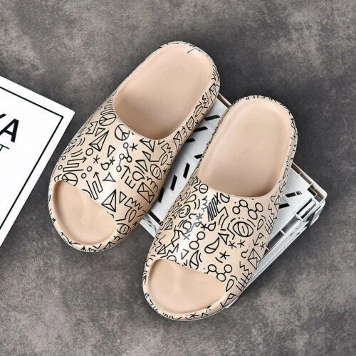 2023 Summer Slides Breathable Beach Sandals Flip Flops Mouth Mens Soft Slippers