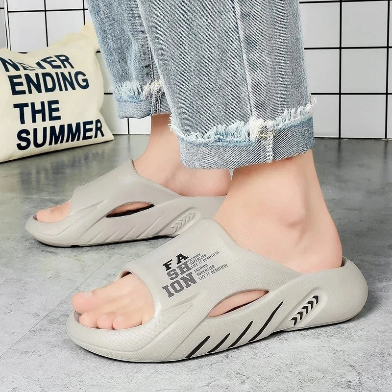 New Summer Men Massage Slippers Sides Indoor Outdoor Sandals Beach Casual Shoes