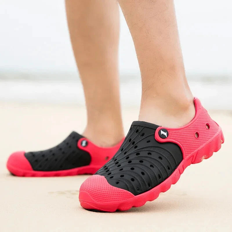 Summer Sports Men's Hollow Sandals Casual Beach Shoes Comfortable Breathable
