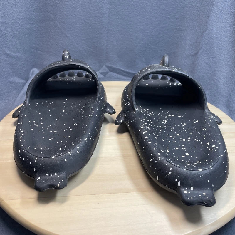 Shark Orca Slide Summer Beach Sandal Slipper Fun Silly Party Adult 40-41 M7 W9.5