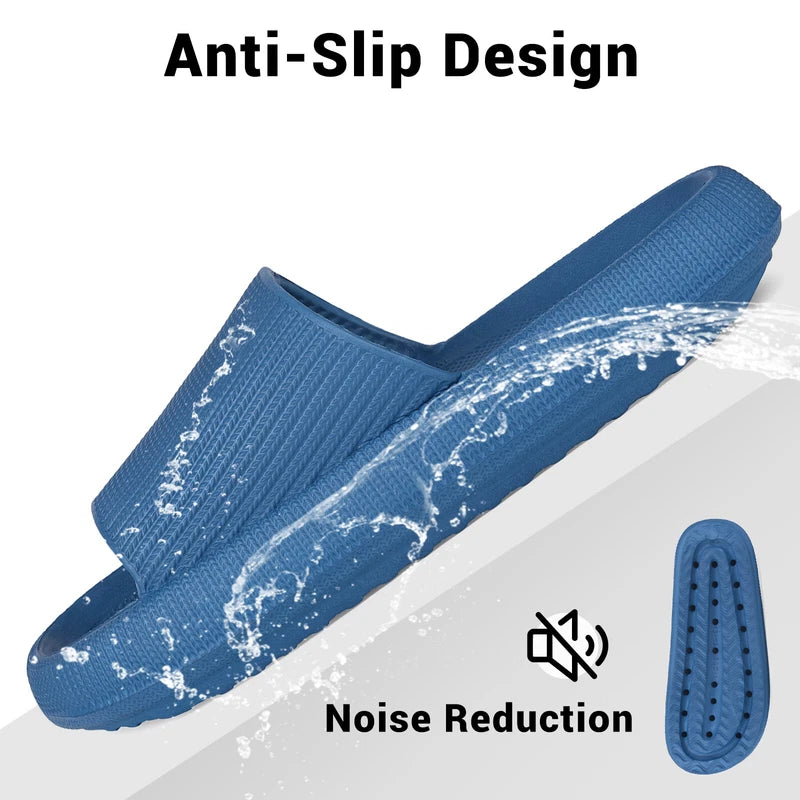 Women Men Cloud Slippers Comfort Pillow Slide Sandals Bathroom Beach Home Shoes