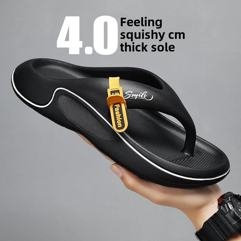 Summer Thong Sandals for Men, Ultra-Soft Sole Anti-Skid Beach Slides New Design
