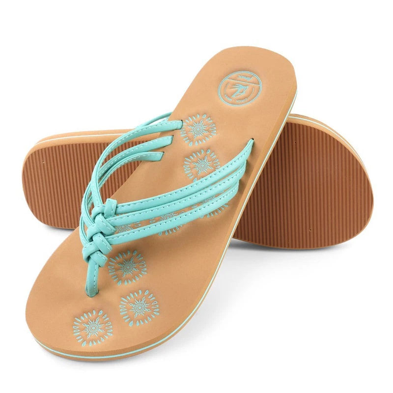 Women Summer Beach Sandals Outdoor Casual Flip Flops Non-Slip Shower Slippers