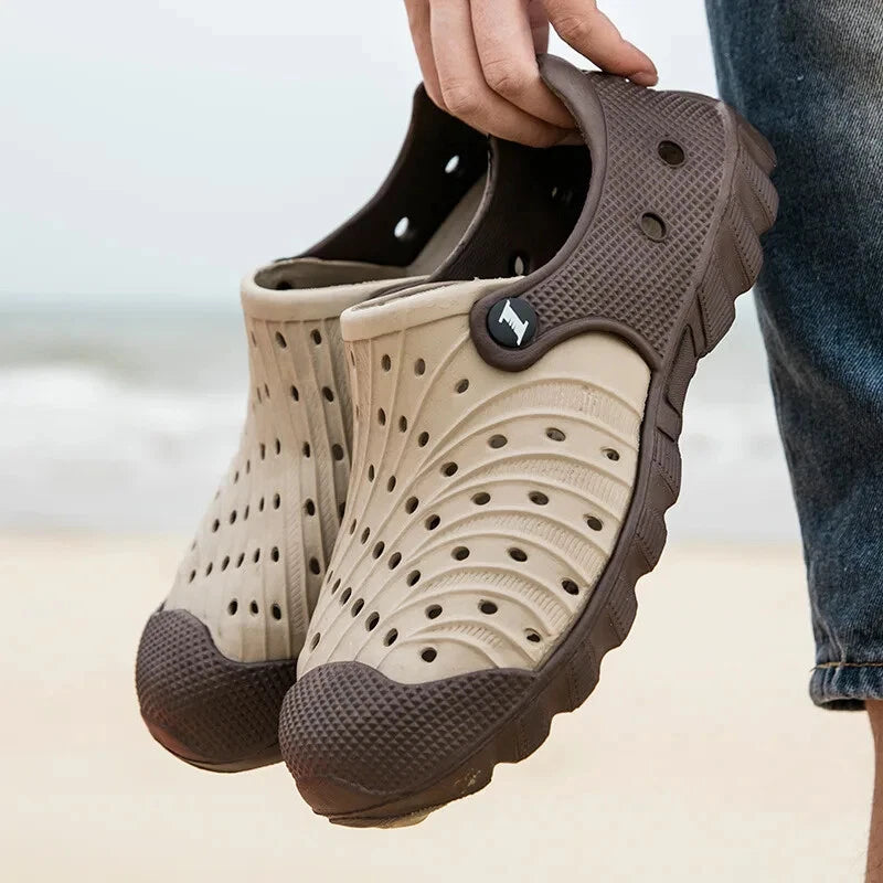 Light Men's Slippers 2025 Summer Beach Shoes for Men Outdoor Wading Platform
