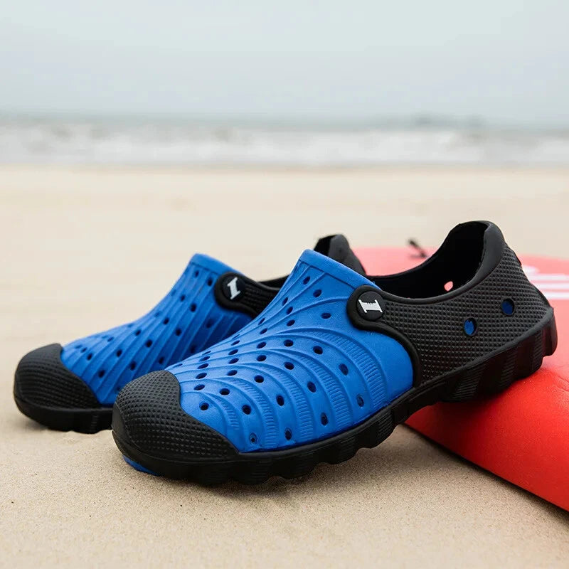 Light Men's Slippers 2025 Summer Beach Shoes for Men Outdoor Wading Platform