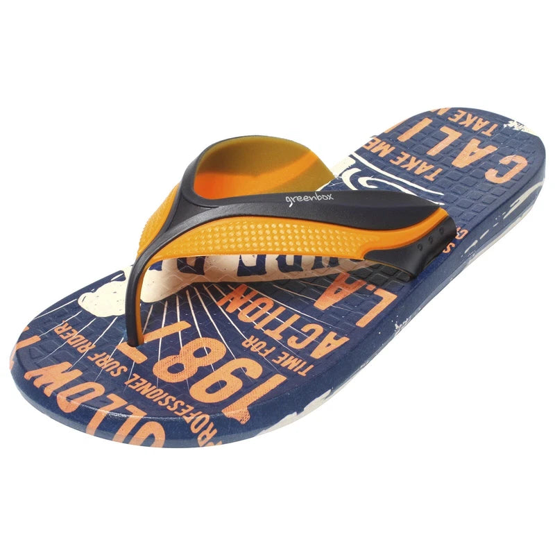 Ish Original Long Beach Los Angeles Men Blue Flip-Flop Sandal Slipper Size 7-11
