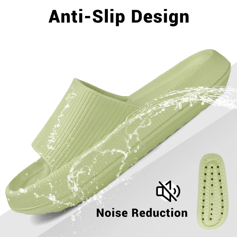 Women Men Cloud Slippers Comfort Pillow Slide Sandals Bathroom Beach Home Shoes