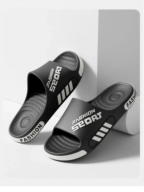 Men's Lightweight Summer Slippers Open Toe Breathable Flip Flops Indoor Outdoor