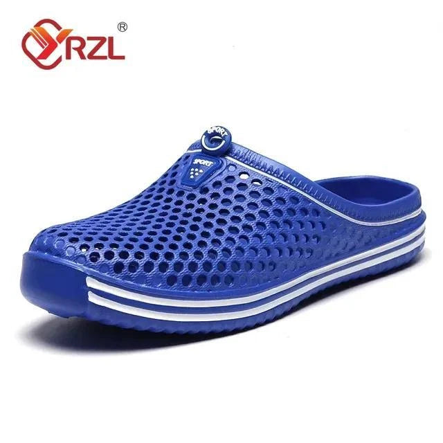 Men Summer Shoes Sandals Men's Holes Sandals Hollow Breathable Flip Flops