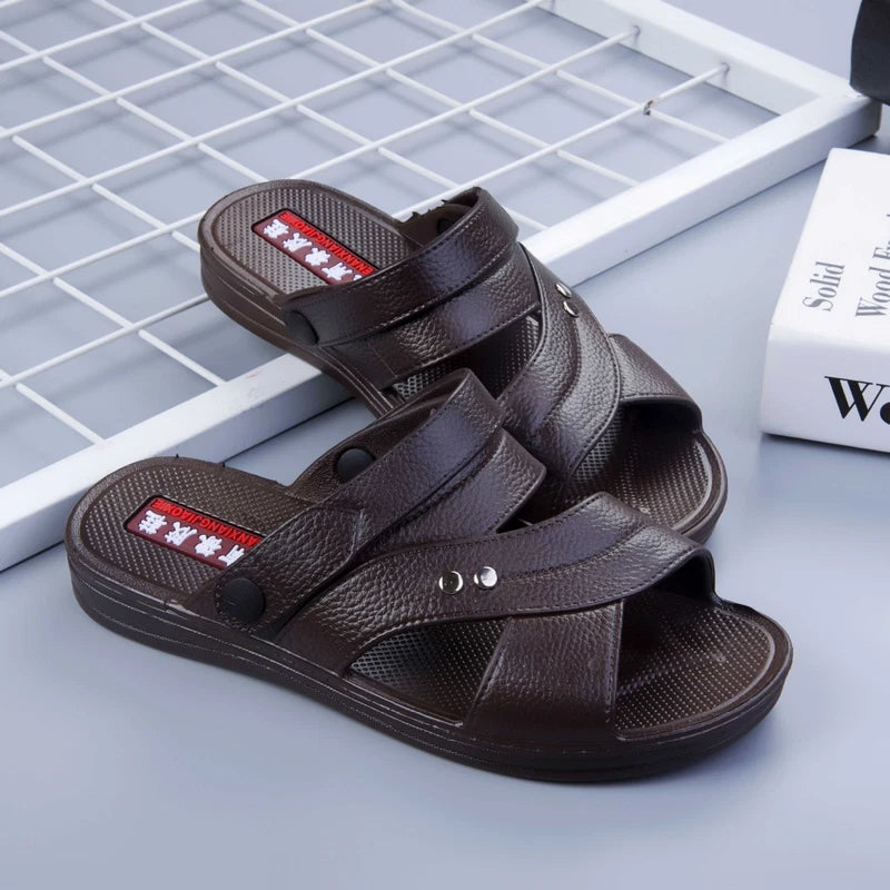 Summer Open Toe Men New Slingbacks Sandals Slippers Beach Shoes Casual Non-Slip