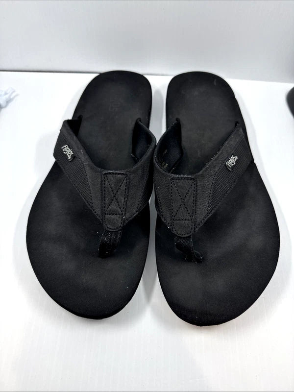 Flojos Men’s Black Foam Thongs Size 13 Casual Slip-On Beach Slippers Comfortable