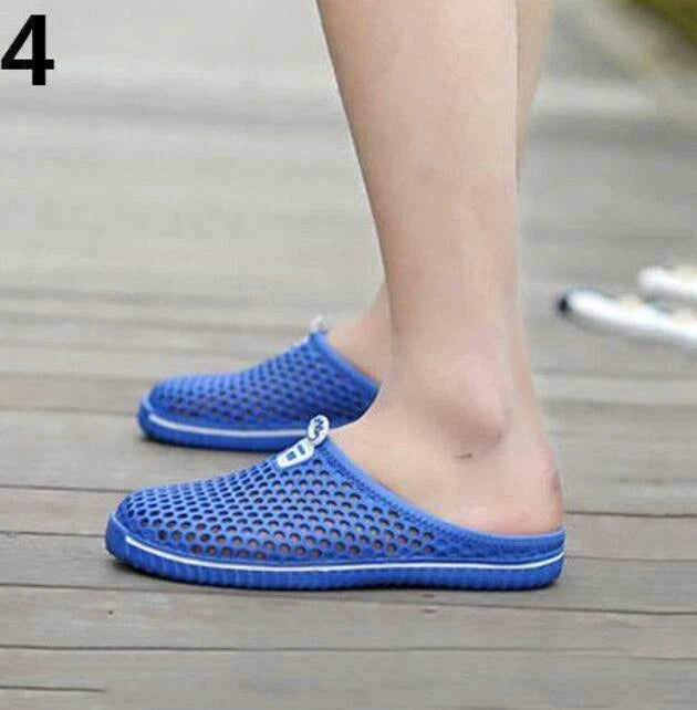 Men Women Slippers Breathable Hollow-out Beach Sandals Garden Hole Shoes Grand D