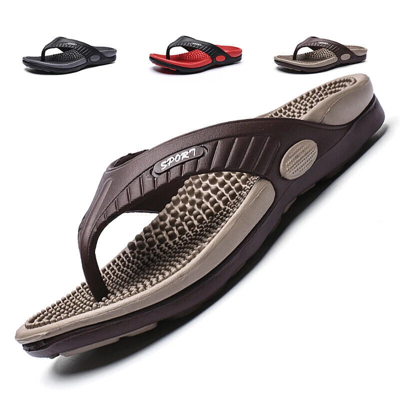 Mens Thong Flip Flops Sandals Farbic Comfort Beach Sandal Slippers US Size 6-12
