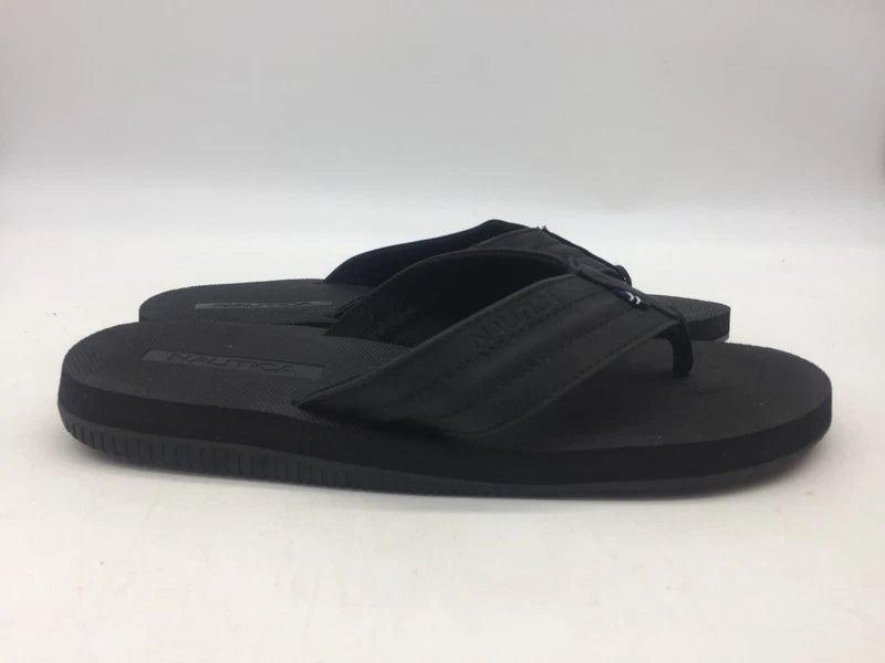 Nautica Men's Flip Flop Beach Sandal Water Slippers Black Size 10