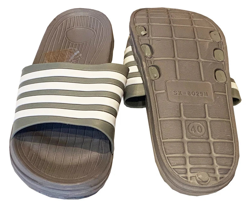 Mens Slip On Sport Sandals Slides Rubber Flip Flops Shower Slippers Pool Beach