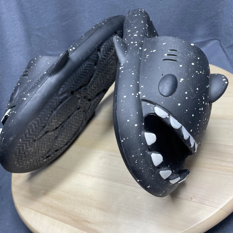 Shark Orca Slide Summer Beach Sandal Slipper Fun Silly Party Adult 40-41 M7 W9.5