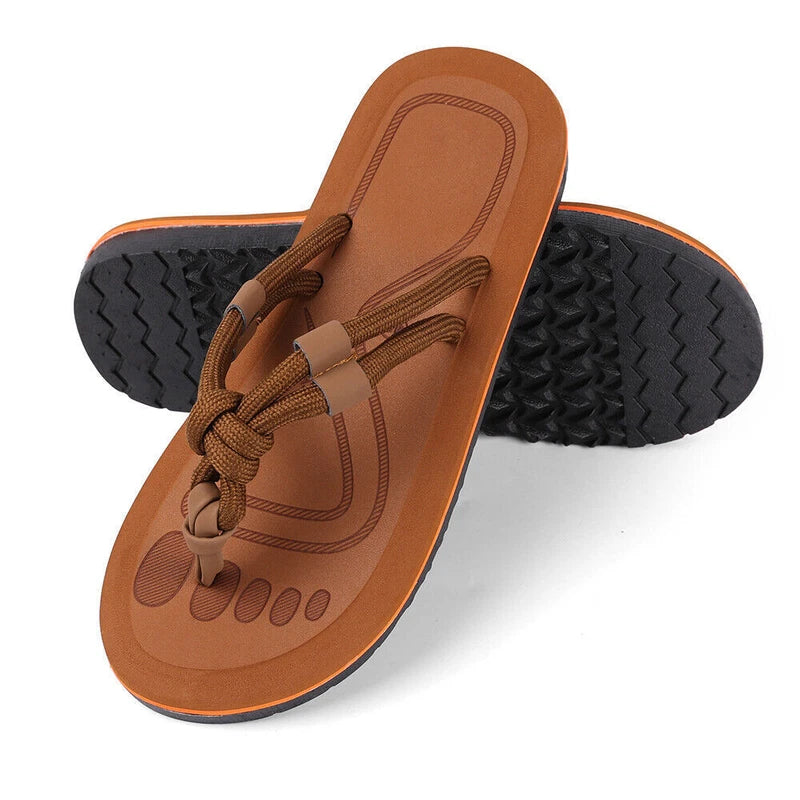 Men Summer Beach Fashion Thong Flip Flops Anti-Slip Sandals Casual Slippers 9-10