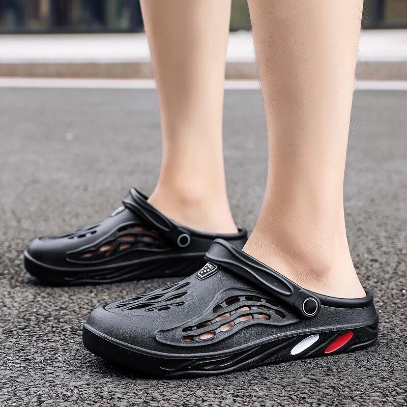 Men Garden Shoes Slip-on Outdoor Beach Slippers Sandals Lightweight Breathable