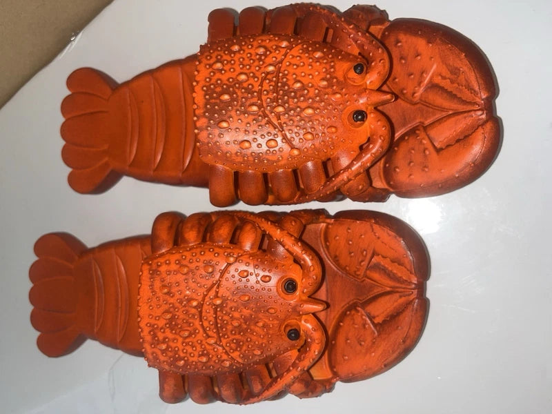 Lobster Slippers Beach Flip Flop Slip On Men’s Size 7 - 7.5 (40/41) Red Summer