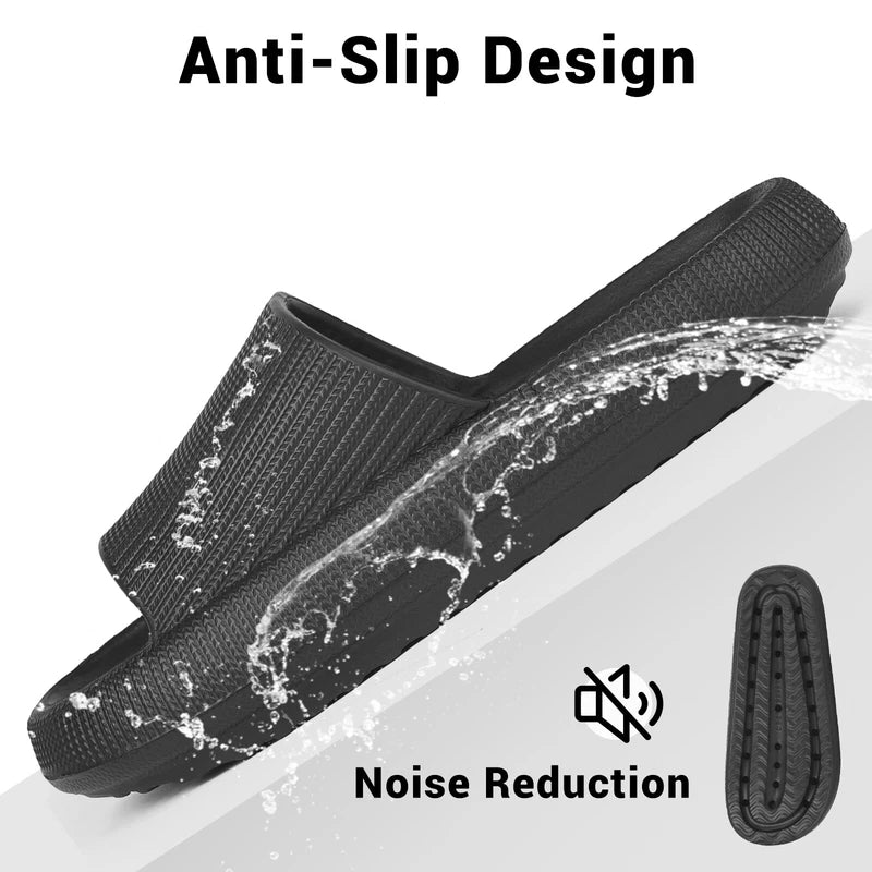 Women Men Cloud Slippers Comfort Pillow Slide Sandals Bathroom Beach Home Shoes