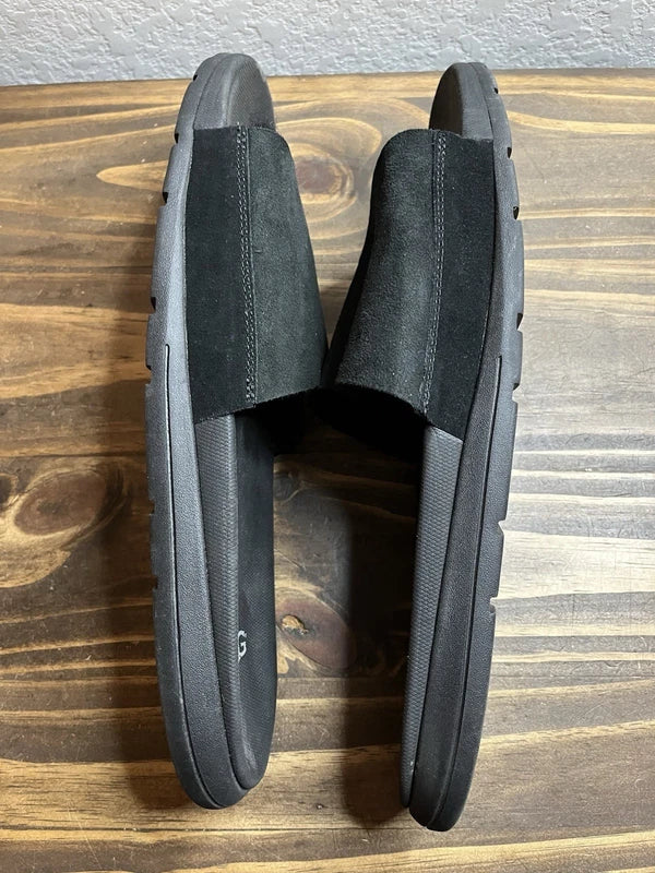 UGG Shoes Xavier Sandals Slippers Slides TF Twin Face Black Sz 13/13.5 Pre-Owned