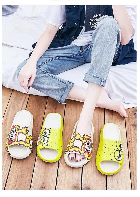 2023 Summer Slides Breathable Beach Sandals Flip Flops Mouth Mens Soft Slippers