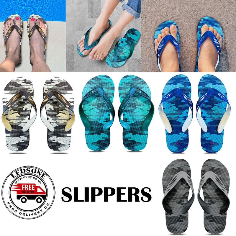 LEDSone Flip Flops Men's Ladies Women's Rubber Beach Pool Pair of Sandals Summer