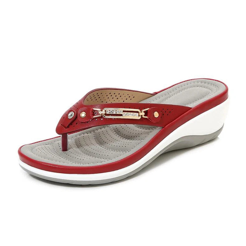 Summer Womens Flip Flops Thong Sandals Arch Support Cushion Slippers Soft Shoes