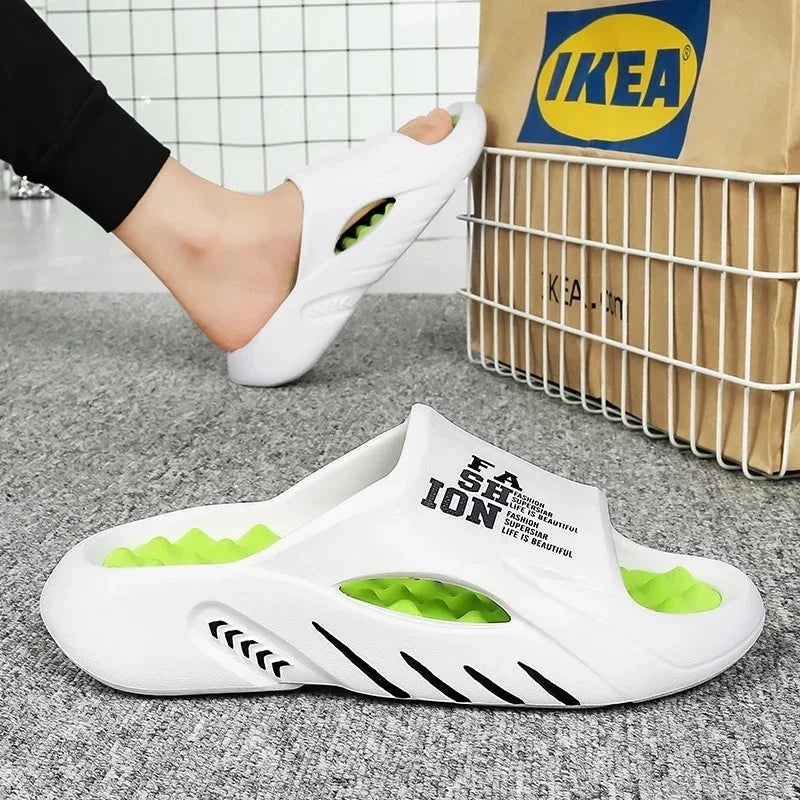 New Summer Men Massage Slippers Sides Indoor Outdoor Sandals Beach Casual Shoes