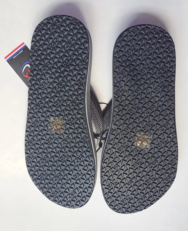 ZVA Mens Comfort Flip Flops Thong Sandals with Arch Support Slippers Size 11