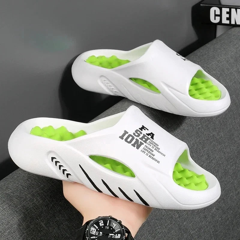 New Summer Men Massage Slippers Sides Indoor Outdoor Sandals Beach Casual Shoes