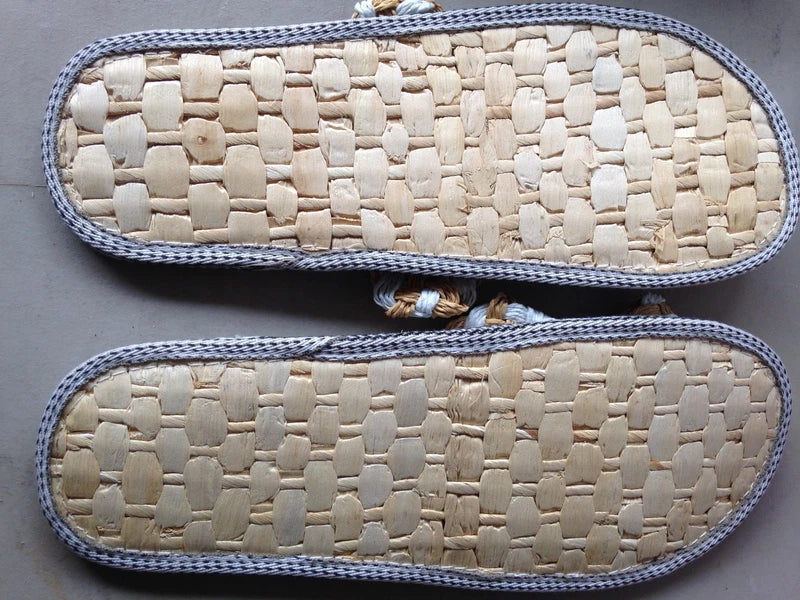 Asexual Environmental Straw Shoes,Sandals, Flip Flops,Slippers,House Beach Shoes