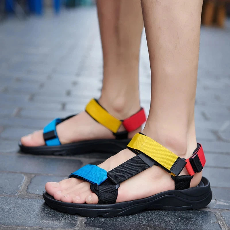 2025 New Men Sandals Non-slip Summer Flip Flops High Quality Outdoor Beach.