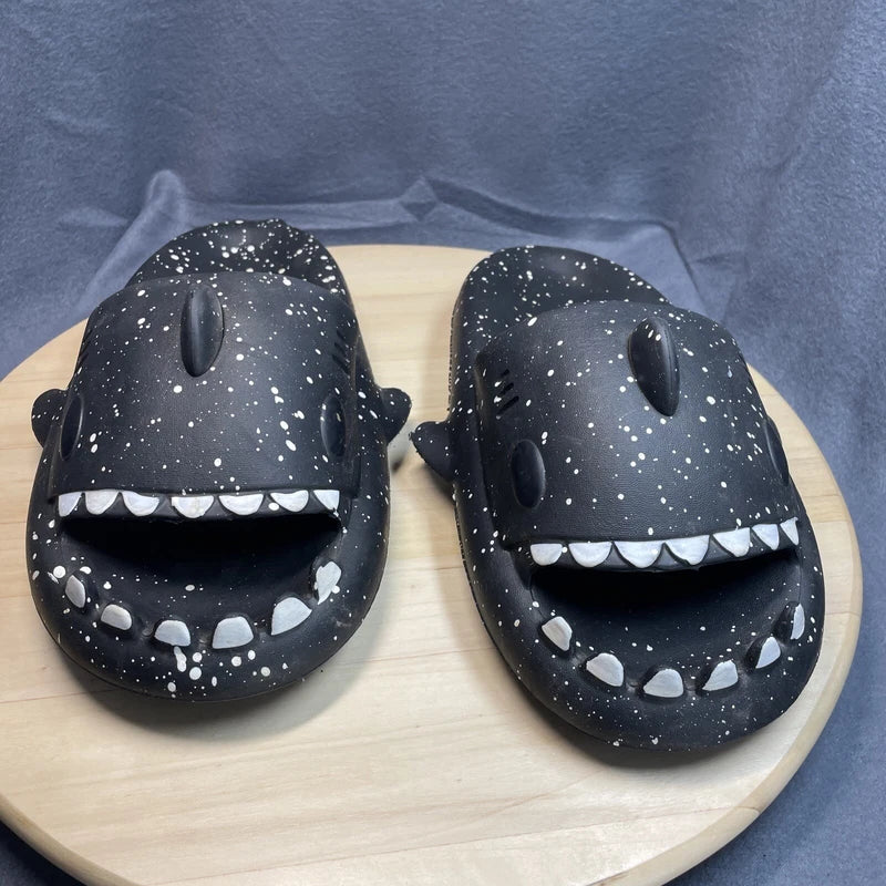 Shark Orca Slide Summer Beach Sandal Slipper Fun Silly Party Adult 40-41 M7 W9.5
