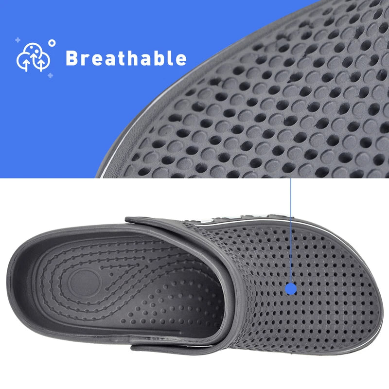 Men's Garden Shoes Water Clogs Boys Antislip Slide Sandals Shower Pool Slippers