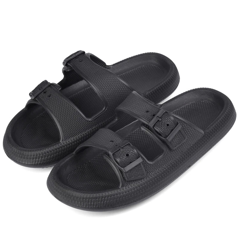 Women Men Cloud Slide Sandals Water Slippers Thicken Sole Bathroom Shoes US Size