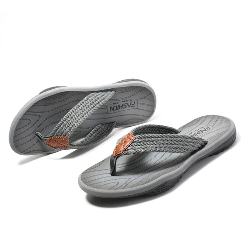 Men Beach Flip-Flops Slip on Summer Sandals Arch Support Casual Sports